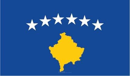 Aufkleber "Kosovo Flagge" 150x90