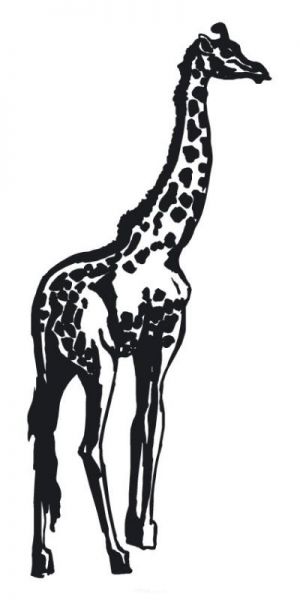 Aufkleber "Giraffe" Version 1 weiß