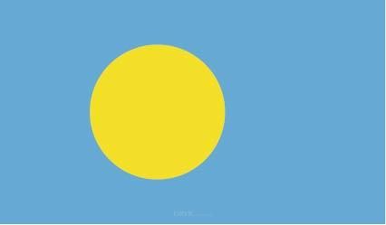 Aufkleber "Palau Flagge" 150x90