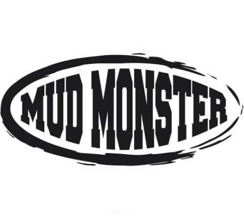 Aufkleber "Mud Monster" schwarz, 150x70