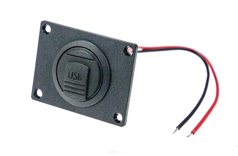 USB-Einbaudose mit Deckel 12-24/5V mit USB 3A, Installation + Kleinteile, Elektrik, Innenausbau