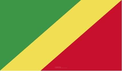 Aufkleber "Republik Kongo Flagge" 150x90