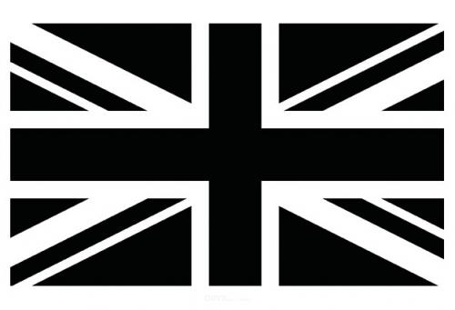UNION JACK letter name wall stickers 3 sizes available & PRE-CUT 