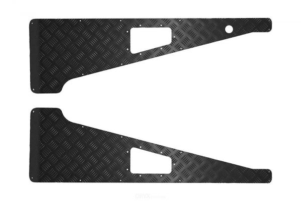 Riffelblech Schutz für Kotflügel, schwarz, 3mm, mit Loch, passend für Defender