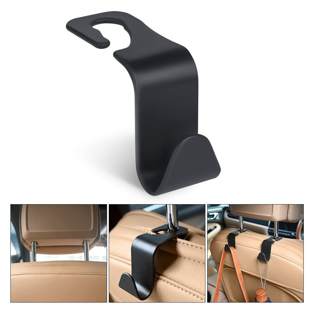 Versteckter Haken für die Autokopfstütze, 2-in-1-Autositzhaken mit  Telefonhalterung, Kopfstützenhaken mit 360-Grad-Drehung