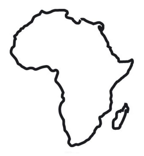 Aufkleber "Afrika" Version 2 weiß, 250x250