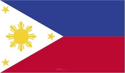 Aufkleber "Philippinen Flagge" 150x90